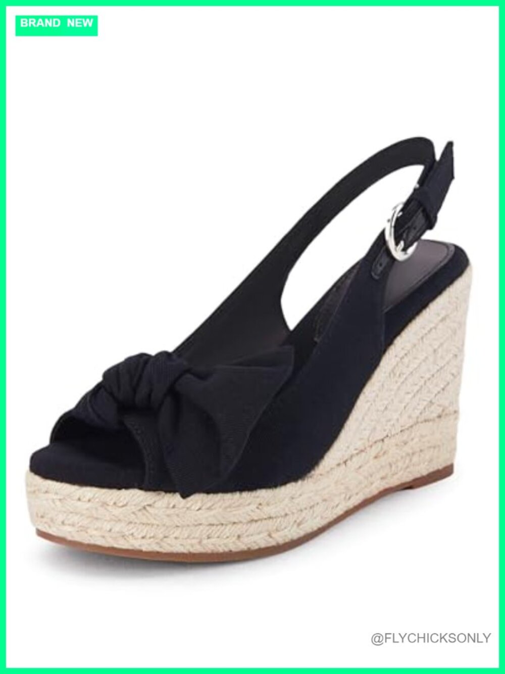 Coutgo Women's Peep Toe Wedge Sandals with Espadrille Sole, Slingback and